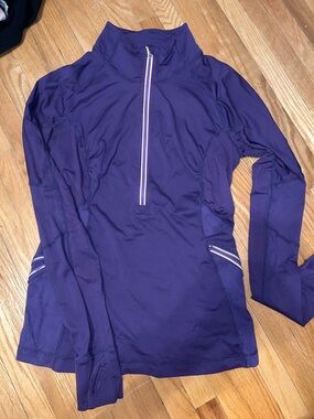 lululemon athletica Purple Half-Zip Long Sleeve Top